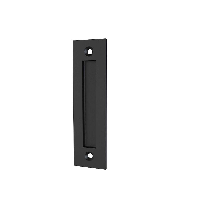 JUBEST 8-3/5'' Sliding Barn Door Handle Modern Simple Finger Flush Pull Handle for Gates Garages Sliding Doors Cabinets Closet and Drawers,Flat Black - Image 1